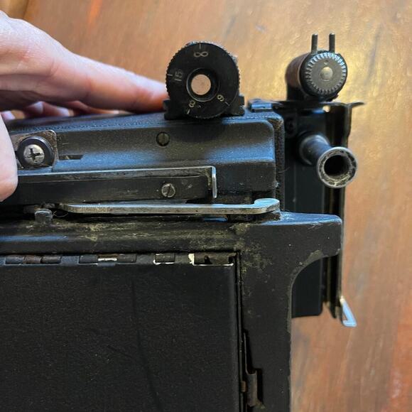 VTG Graflex Crown Graphic 4x5 Large Format Camera With Graflex Optar 135mm Lens - Picture 11 of 12